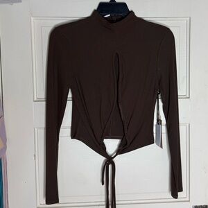 Chocolate Brown Long Sleeve Blouse